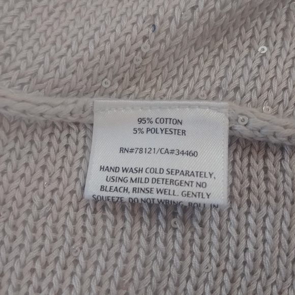 Eileen Fisher Sequin Open Front Cardigan - Picture 4 of 6